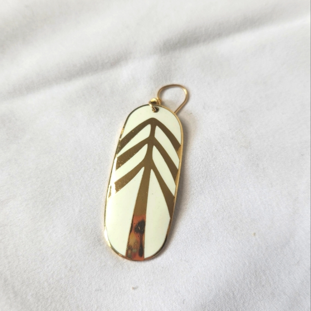 Laurel Birch Women's Gold Enamel Earring